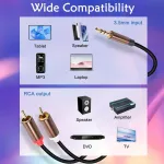 Meiriyfa rca į jack kabelis, 3,5 mm jack ki&scaron;tukas į 2x rca male y adapterio kabelį jack kabelis i&scaron;maniesiems telefonams, garsiakalbiams, plan&scaron;etiniams kompiuteriams, hdtv, namų kinui - 3m