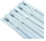 Jyc Creative nailoniniai užtrauktukai, nr. 3, 24 spalvų ir dydžių užtrauktukai siuvimui ant drabužių (25&ndash;18 cm, &scaron;viesiai mėlyna)