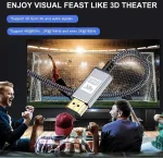 Sweguard 4k Hdmi kabelis 4k @ 60hz 18 Gbps didelės spartos Hdmi 2.0 nailoninis pintas kabelis paauksuotomis jungtimis su ethernet garso grįžimo kanalu, suderinamas su video 4k Uhd 2160p Hd 1080p