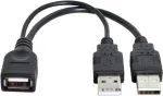 Usb 2.0 Y tipo prailgintuvas su papildomu maitinimo prievadu