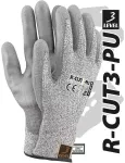 Reis R-cut3-pu_7 3 lygio apsauginės pir&scaron;tinės, juodos/baltos/pilkos, 7 dydis, 12 vnt.