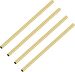 Žalvarinis vamzdis, 3.5 mm i&scaron;orinis skersmuo x 0.2 mm sienelės storis, 200 mm ilgis, besiūliai tiesūs apvalūs vamzdžiai sodininkystei, dekoravimui, amatams, 4 vnt.