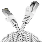 Deleycon Cat7 Lan kabelis 0.5m, baltas, 600mhz, 10 Gbit/s