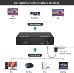 Mt-viki 4k Hdmi skirstytuvas 1 į 4 i&scaron;ėjimus vienu metu 4 monitorių veidrodinis Hdmi skirstytuvas 1x4 palaiko 4k Hd monitorius Hdcp1.4 su nuolatinės srovės maitinimo &scaron;altiniu 30 m ilgio perdavimas