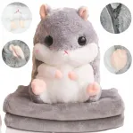 Chomikas 40 cm pagalvė 2in1 mink&scaron;tas žaislas didelis vaikams antklodė 160x100