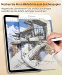 Manlian magnetinė popieriaus ekrano apsauga, skirta ipad air 6, ipad air 11 colių (m2; m3), 2024/2025, tarsi ra&scaron;ytumėte / pie&scaron;tumėte ant popieriaus, nuimama ir daugkartinio naudojimo, popieriaus ekrano apsauga