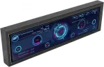 Monitorius Pc sensorinis ekranas, 8.8 colių pc sensorinis ips ekranas 1920 x 480 ssd cpu gpu temperatūros ekranas, kompiuterio temperatūra, skirta rpi, skirta windows, 360 laipsnių pasukimas