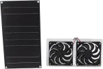 100w saulės panelės ventiliatoriaus rinkinys, saulės energija varomas dvigubas ventiliatorius, vandeniui atsparus ne&scaron;iojamas saulės ventiliatorius, saulės palėpės ventiliatorius su laidu vi&scaron;tidėms, &scaron;iltnamiams, pa&scaron;iūrėms, naminiams gyvūnams
