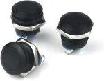 Yisanba 3 vnt. 16 mm 5/8 colio 220 V 3a momentinis mygtukinis jungiklis, vandeniui atsparus Spdt apvalus jūrinis mygtukinis jungiklis automobiliui, Rv, sunkvežimiui, valčiai