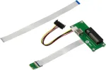 Kalea-informatique Riser Pcie x8 į M2 E A Key adapteris su 15 cm arba 25 cm ekranuotu plok&scaron;čiu kabeliu 8x Pci Express kortelės montavimui į M.2 Ea Key prievadą