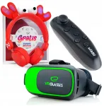 Webski Vr 3d akiniai su ausinėmis + Bluetooth pultelis