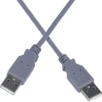 Premiumcord Usb 2.0 didelės spartos kabelis M/m 3 m, A Male į A Male, Usb jungties kabelis Hdd ir kt., dvigubai ekranuotas, Awg28, pilka spalva, ilgis 3 m