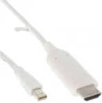 Kabelis InLine Rodyti Port Mini - HDMI 0.5m balta (17174I)
