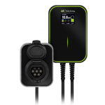 Žalias Cell Žalias Cell EV Charger PowerBox 22kW įkroviklis su Type 2 lizdu ir RFID, skirtas elektromobiliams ir Plug-In hibridams įkrauti, 32 A
