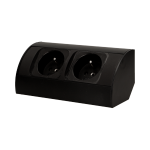 Orno Baldinis lizdas be jungiklio, 2x2P + Z, juodas