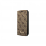 Dėklas Apple iPhone 14 Guess Book 4G Vintage Gold Logo (GUBKP14SHG4SHW) ruda