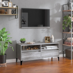TV staliukas Televizoriaus spintelė, pilka ąžuolo, 100x34,5x44,5cm, mediena