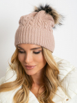 Kepurė Wool Fashion Italia Cap-AT-CZ-173501.44-&scaron;viesiai rožinė