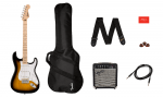 Elektrinės gitaros komplektas Fender Squier Sonic Strat + Frontman 10G, Sunburst