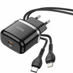 &bdquo;Canyon Hoco N24&ldquo; mobiliojo telefono įkroviklis &bdquo;Type-C QC3.0&ldquo;, 20 W + &bdquo;Lightning&ldquo; laidas, 1 m