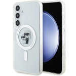 Samsung Galaxy S24 Karl Lagerfeld Dėklas IML Karl&Choupette MagSafe (KLHMS24SHGKCNOT) skaidrus
