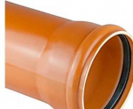 Kaczmarek Malewo Spolka Jawna EUR &bdquo;Kaczmarek&ldquo; 110 x 500 mm PVC kanalizacijos vamzdis, su plienu, S SN8 klasė, EN 1401