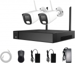 2 WIFI kamerų komplektas Longse LW8MC82B1, 8Mp, 2,8mm, 30m IR, 30m LED, žmogaus ir automobilio detekcija
