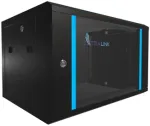 Extralink 6U 600x450 Juoda | Rack spinta | montuojama ant sienos
