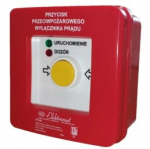 Spamel PWP1-W01-B-10-2LED7\. Rankinis prie&scaron;gaisrinės apsaugos jungiklio mygtukas PWP1 (1NO) su CNBOP sertifikatu - 2LED žalia/raudona 230V