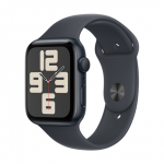 I&scaron;manusis laikrodis Apple Watch SE GPS 44mm Midnight Aliuminio dėklas su Midnight Sport Band &ndash; M/L