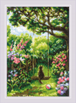 Uab Riolis Kryželiu siuvinėjimo rinkinys Sodas sūpynės 21x30 SR2114