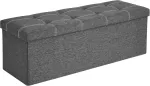 SONGMICS sulankstomas suoliukas su daiktadėže 110 x 38 x 38 cm LSF077G04