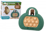 Lean Toys Žaidimų konsolė &bdquo;Pop It&ldquo; su dinozauru, 4 žaidimo režimai, žalia