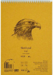 Smiltainis Bloknotas eskizams Kraft AUTHENTIC, A4, 90gr, 60 lapų, su spirale vir&scaron;uje, kieta nugarėle