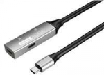 PREMIUMCORD USB-C kartotuvas ir ilgintuvas vyri&scaron;kas-moteris, 5Gbps Aliuminis 5m