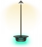 Techly Bezprzewodowa lampka LED su podstawą RGB dotykowa ściemniana