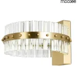 17W LED sieninis &scaron;viestuvas SATURNUS WALL, aukso sp., 3000K