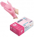 Santex Nitriflex Rose vienkartinės nitrilo pir&scaron;tinės, rausvos, 3.5g (100vnt.) - XL - 1pak.x100vnt.