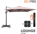 Zeltpro Lauko skėtis su padu (užvalkalas dovanų) Lounge Taupe