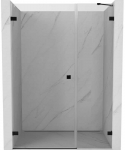 Du&scaron;o durys Mexen Lunar-B, kairė, 145 cm, transparent/juodas
