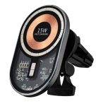 Qualo QTUS-K-15-07 Transparent Car Air Vent Holder with Charging 15W