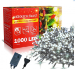Happy People Kalėdinės lemputės 1000 led Kalėdinė girlianda Led 1000, 65 metrai &Scaron;altai baltos spalvos K-33