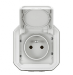 Legrand 069781L NAUJAS PLEXO 55 Lizdas 2P+Z gnybtai automobilinis komplektas montuojamas pavir&scaron;iuje 16A - 250V AC baltas 069781L