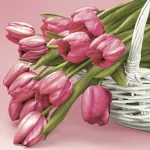 Dekoratyvinės servetėlės &bdquo;Flower Falling Tulip&ldquo; 20 vnt. 33x33 cm