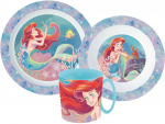 Disney princesės Ariel pietų rinkinys, mikroplastiko rinkinys su 350 ml puodeliu