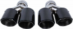 Poujoulat Duslintuvo antgalis 89 mm x 2 įleidimo anga 70 mm anglies pluo&scaron;to blizgių detalių komplektas