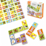 Viga Toys Medinis Domino Žaidimas 28 elementų Su Gyvūnais