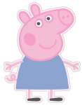 Peppa Pig formos pagalvėlė, dekoratyvinė pagalvėlė 27x33 cm
