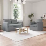 Sofa Sofos komplektas 2 vnt. &Scaron;viesiai pilka Audinys