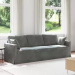 Sofa Tamsiai pilka 228 x 78 x 80 cm Aksomas